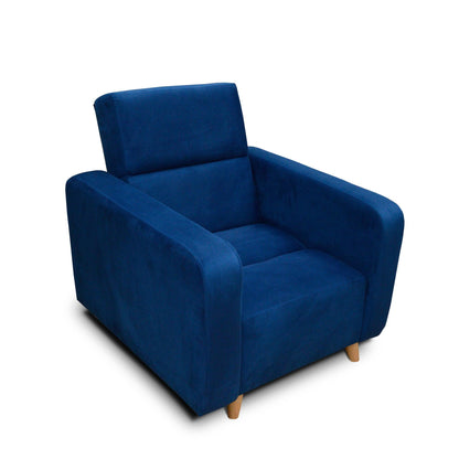 Silla Clic Clac Úngaro tela azul - VIRTUAL MUEBLES