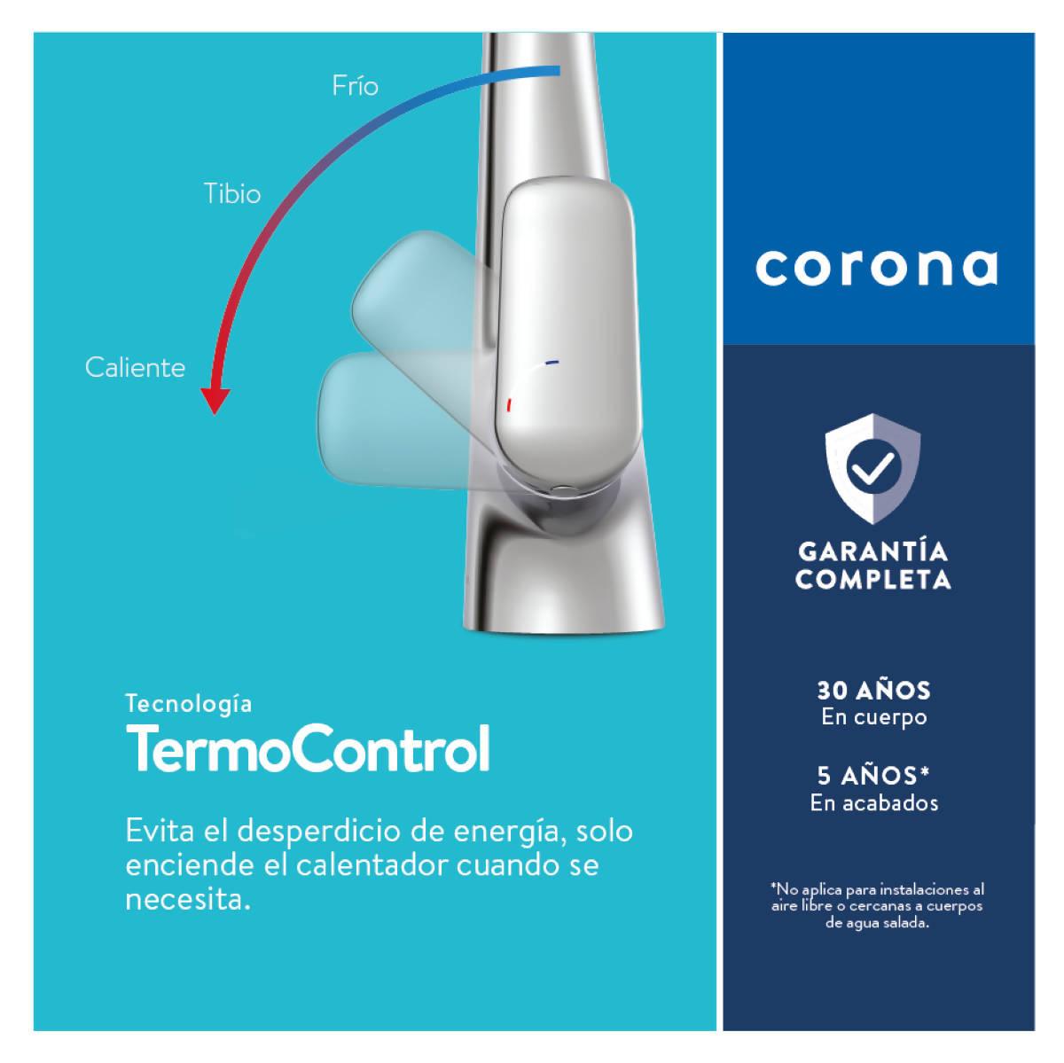 Grifería Lavamanos Corona Monocontrol Cascade Media Mate Black Antimicrobiano - VIRTUAL MUEBLES