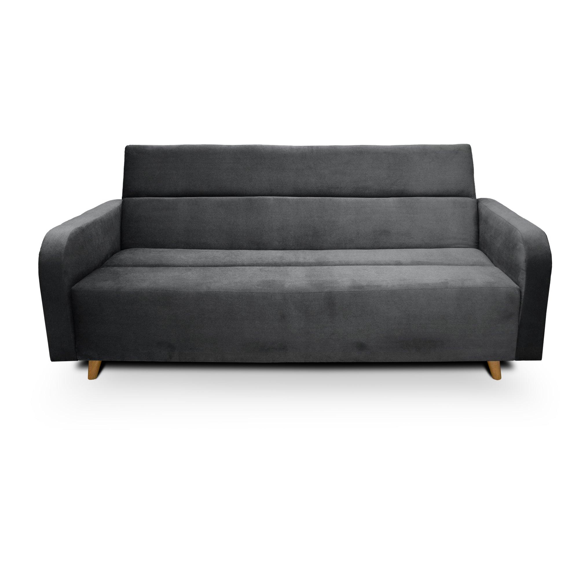 Sofacama Ungaro 3 Posiciones Tela Gris - VIRTUAL MUEBLES