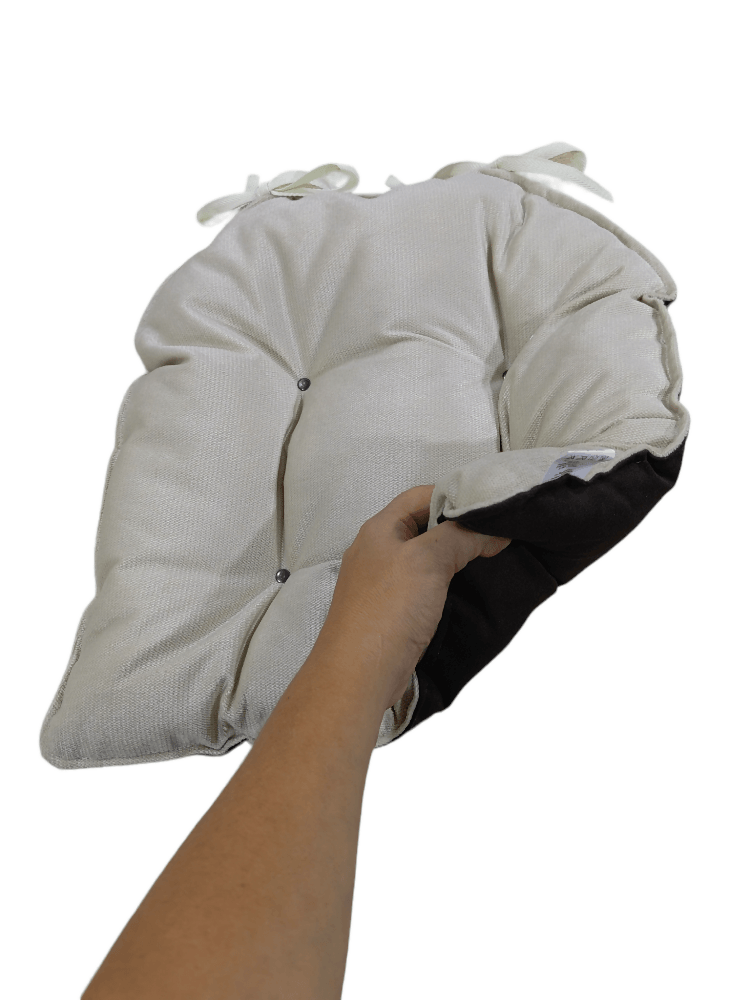 Cojin Para Silla Doble Faz Tela Pet-friendly - Cafe y Beige x4