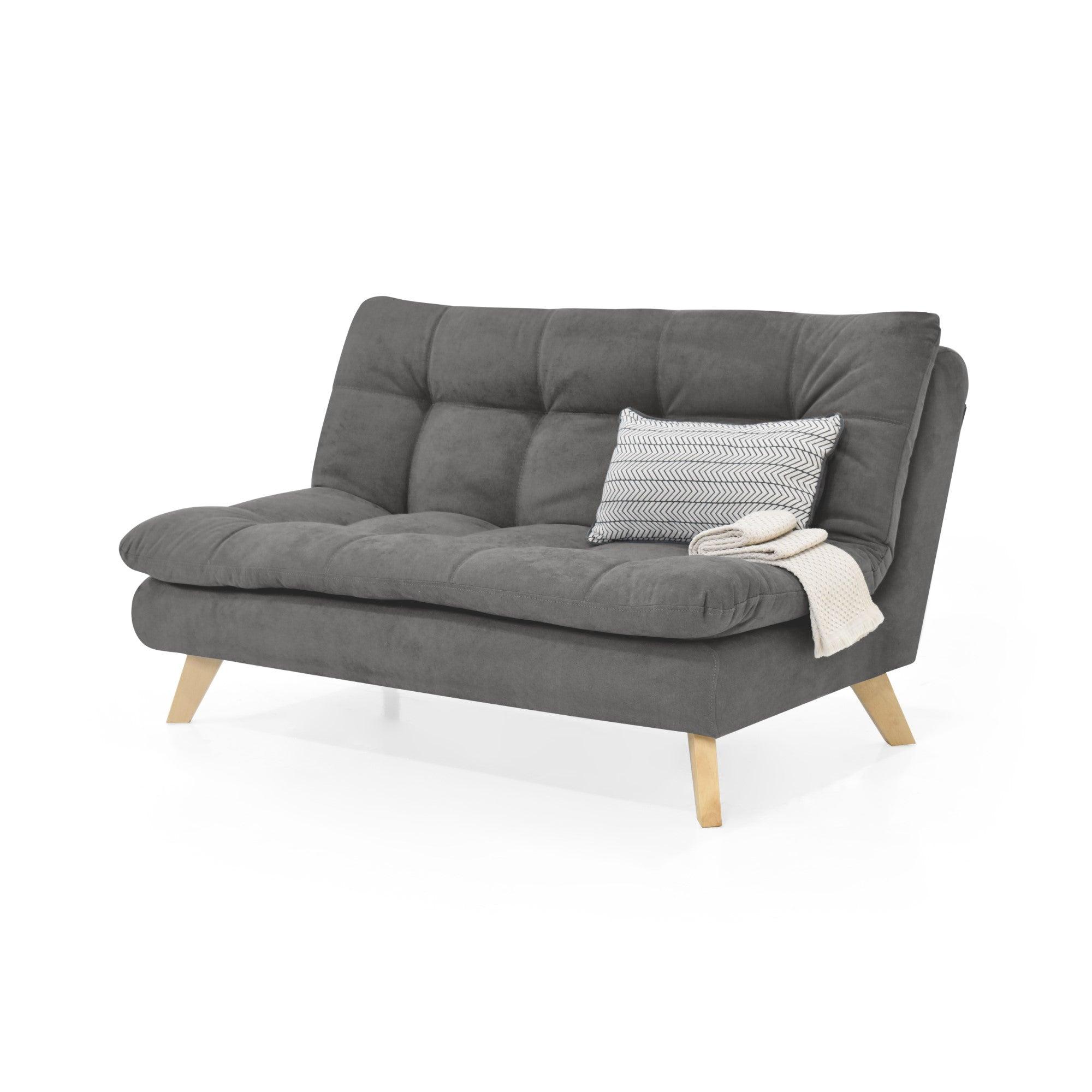 Sofa 3 Puestos Toulouse Tela Gris - VIRTUAL MUEBLES