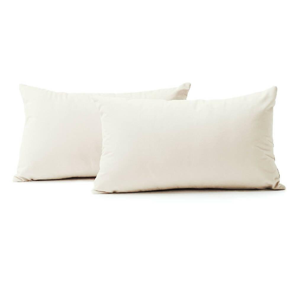 Kit x2 Funda para Cojin Almohada Tela 70x50 Marfil