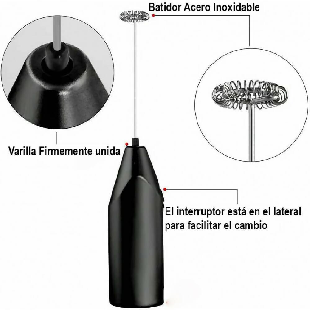 Batidor Espumador Eléctrico Leche Capuchino Portátil Mezclador - VIRTUAL MUEBLES
