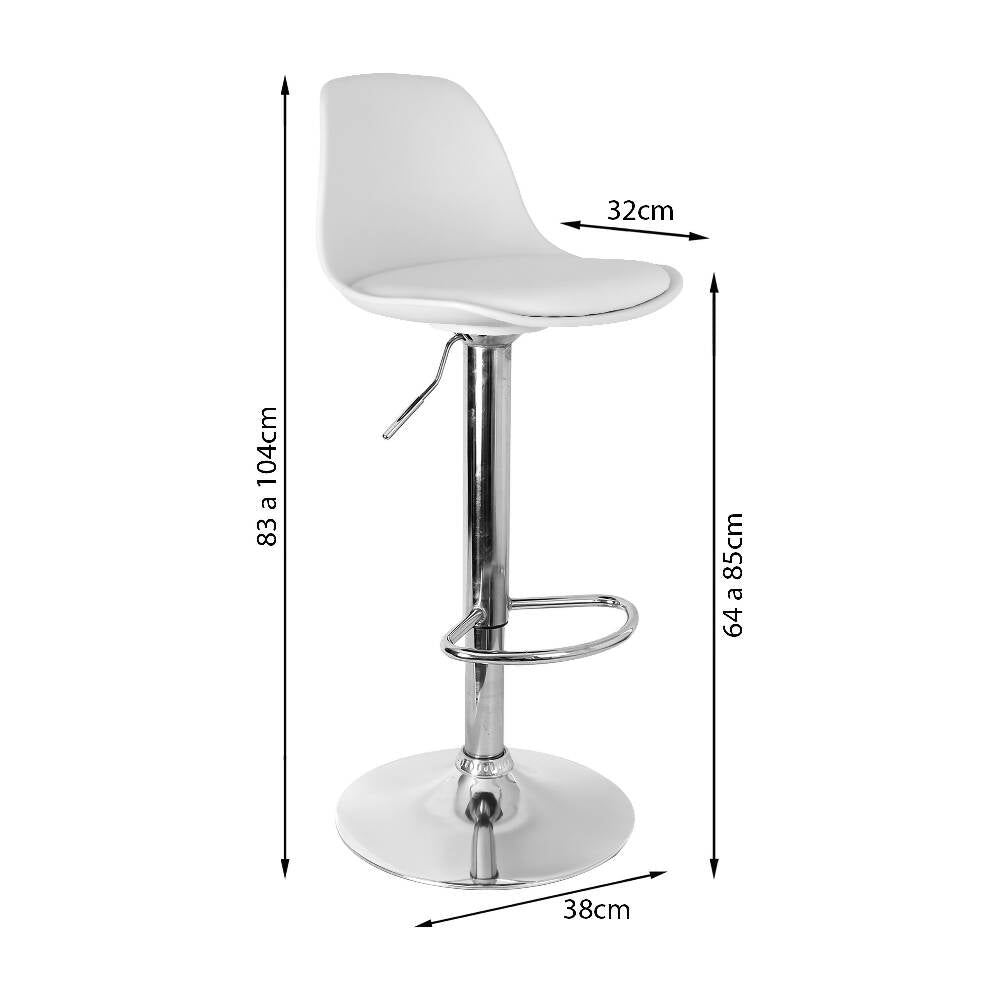 Kit por 3 Silla Oslo Tipo Bar - Blanca