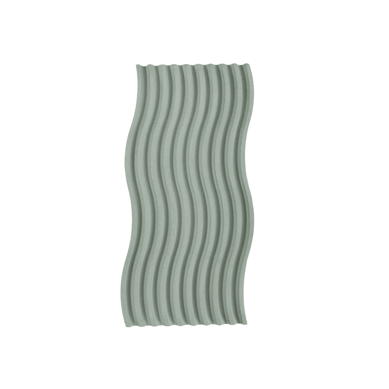 Bandeja Olas de Cemento 2x25x11.5 cm Verde Oliva - VIRTUAL MUEBLES