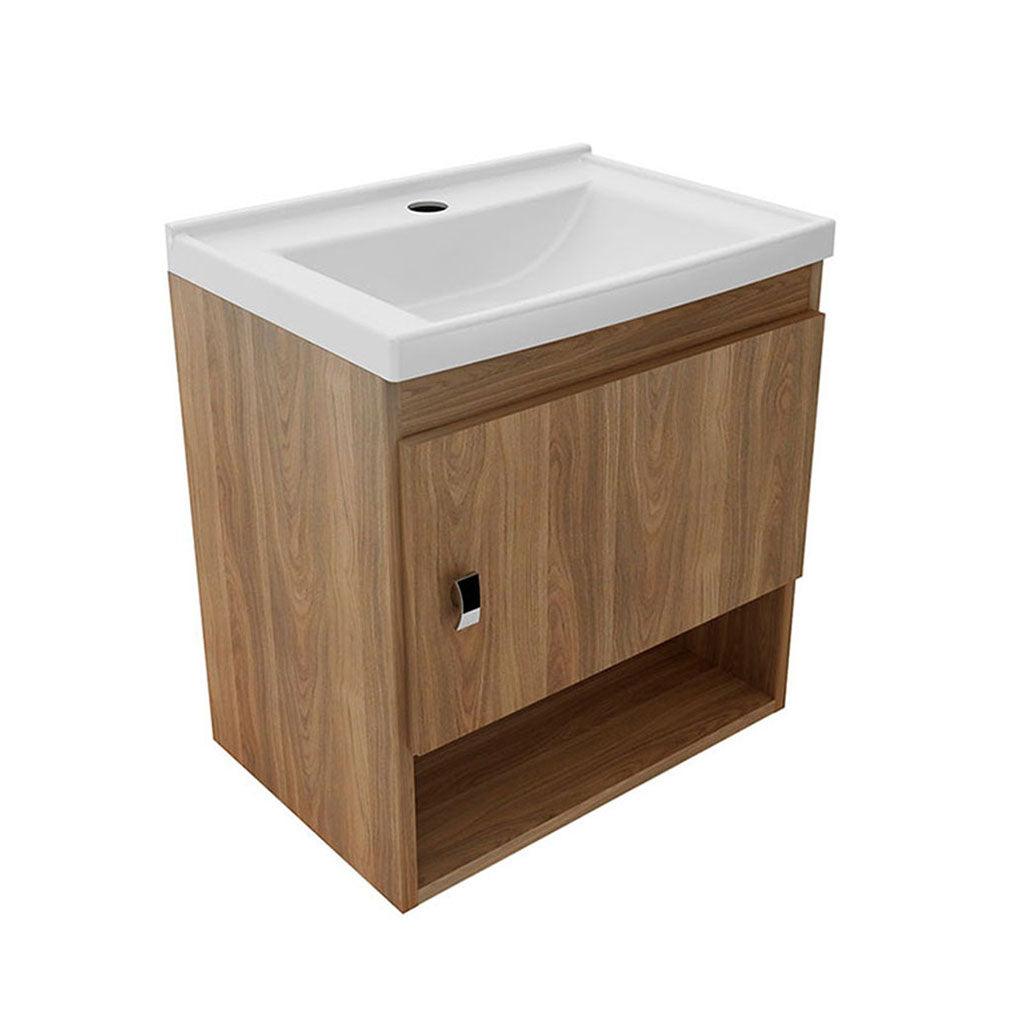 Mueble de baño con lavamanos linz teca - VIRTUAL MUEBLES
