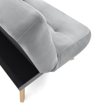 Sofa Cama Porto 3 Posiciones Tela Plata - VIRTUAL MUEBLES
