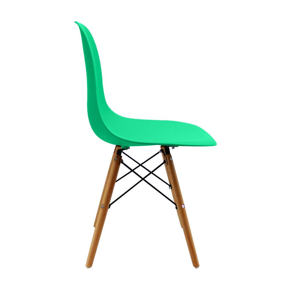 Kit por 6 sillas Eames Patas En Madera para comedor, sala, restaurante - Verde Menta - VIRTUAL MUEBLES