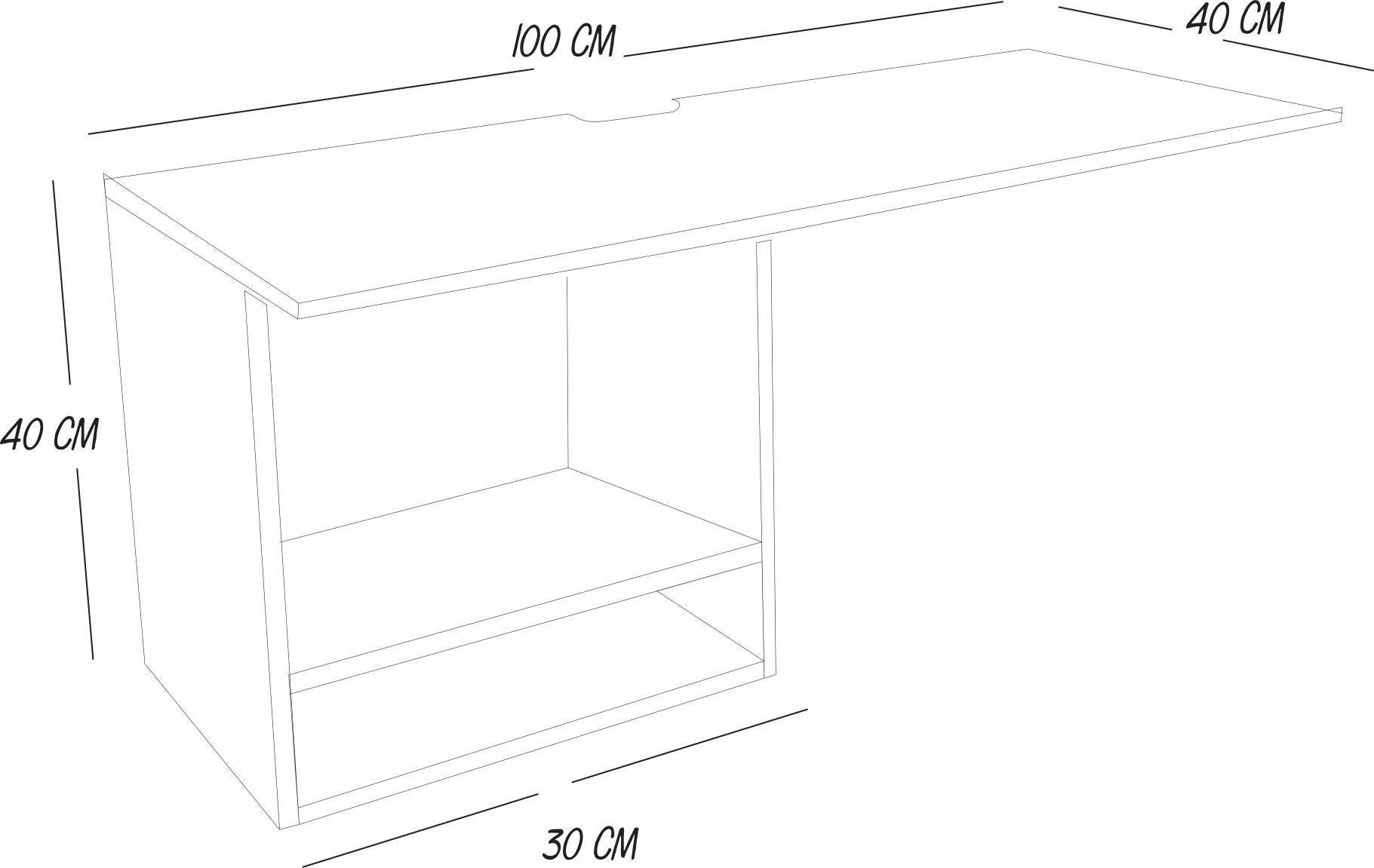Escritorio Flotante Trabajo 100x40 cms - VIRTUAL MUEBLES