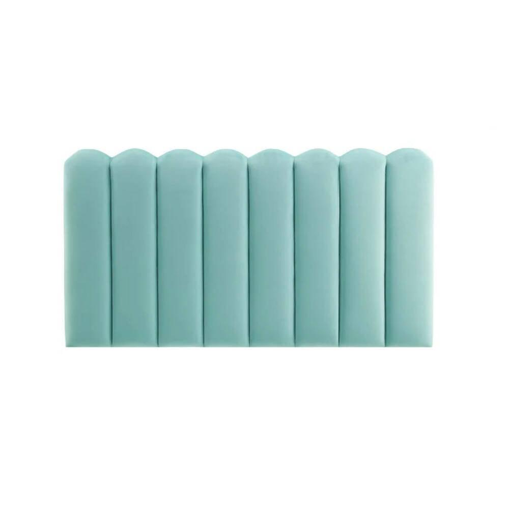 Cabecero Paneles Curvos Cama King Menta