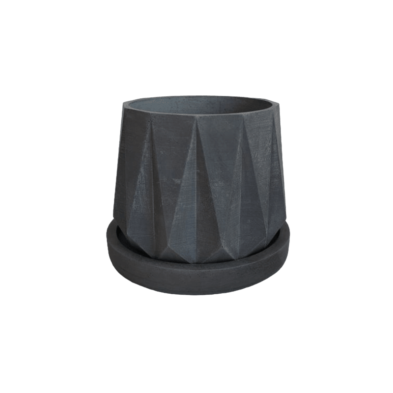 Matera Lirio de Cemento 10.5x10 cm Oscuro - VIRTUAL MUEBLES
