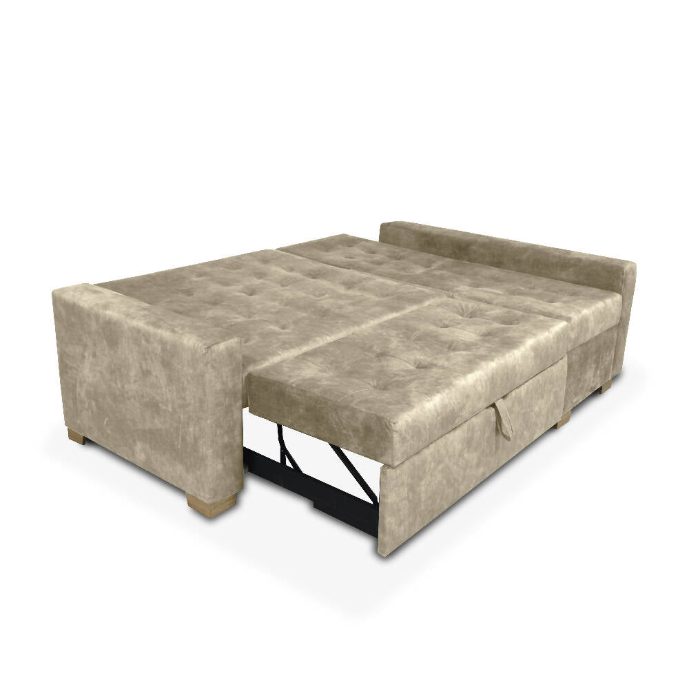 Esquinero Sofá Cama Carson Tela Camel
