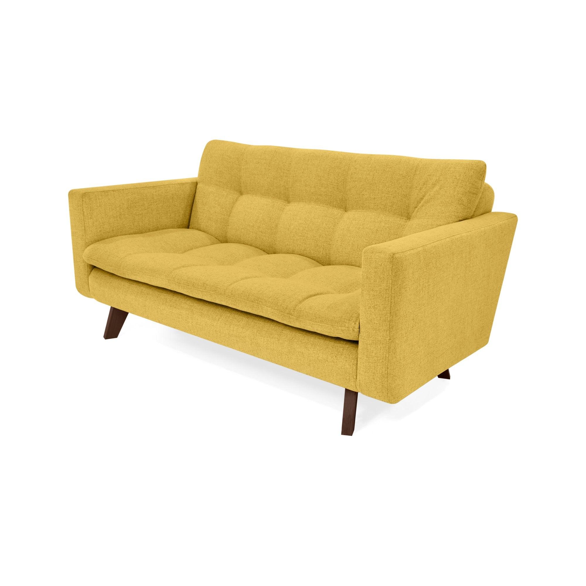 Sofa Manila 2 Puestos Tela Poliester Mostaza - VIRTUAL MUEBLES