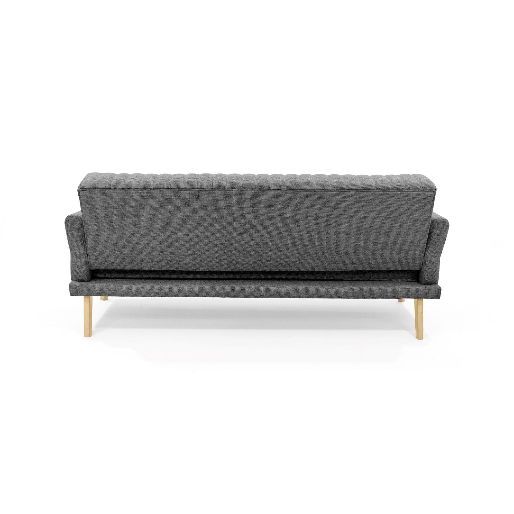 Sofá Cama Pensilvania Tela Poliester Gris - VIRTUAL MUEBLES