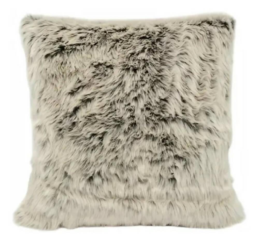 Funda Para Cojin Peluche Largo Café Matizado - VIRTUAL MUEBLES