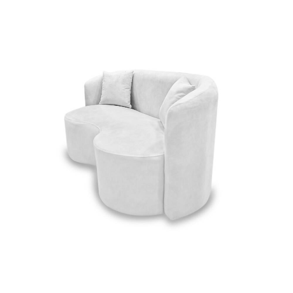 Sala Romana blanco e palo rosa, patas de madera - VIRTUAL MUEBLES