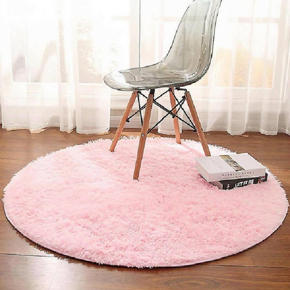 Tapete Redondo 80 Rosado - VIRTUAL MUEBLES