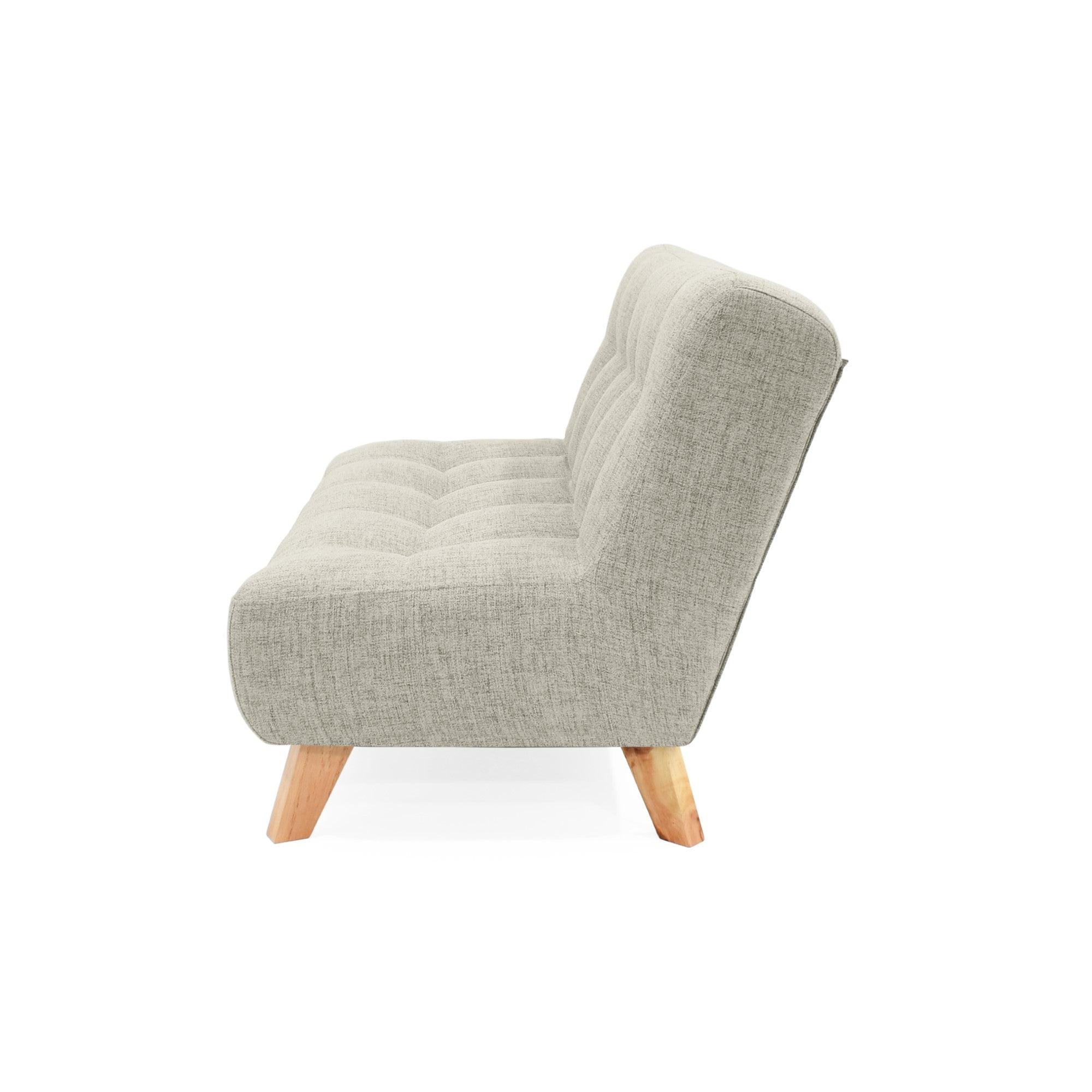 Sofa Navara 2 Puestos Tela Poliester Taupe - VIRTUAL MUEBLES