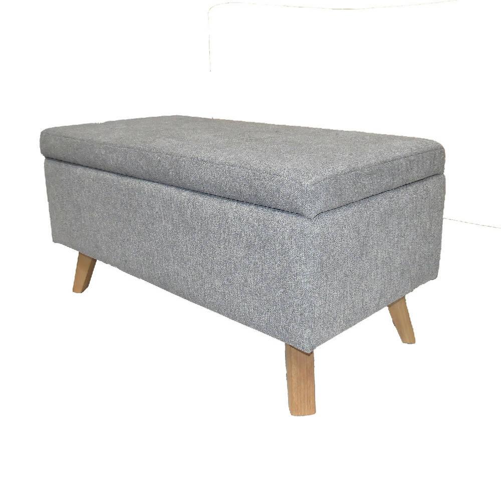 Banqueta Baul Gris Falcon - VIRTUAL MUEBLES