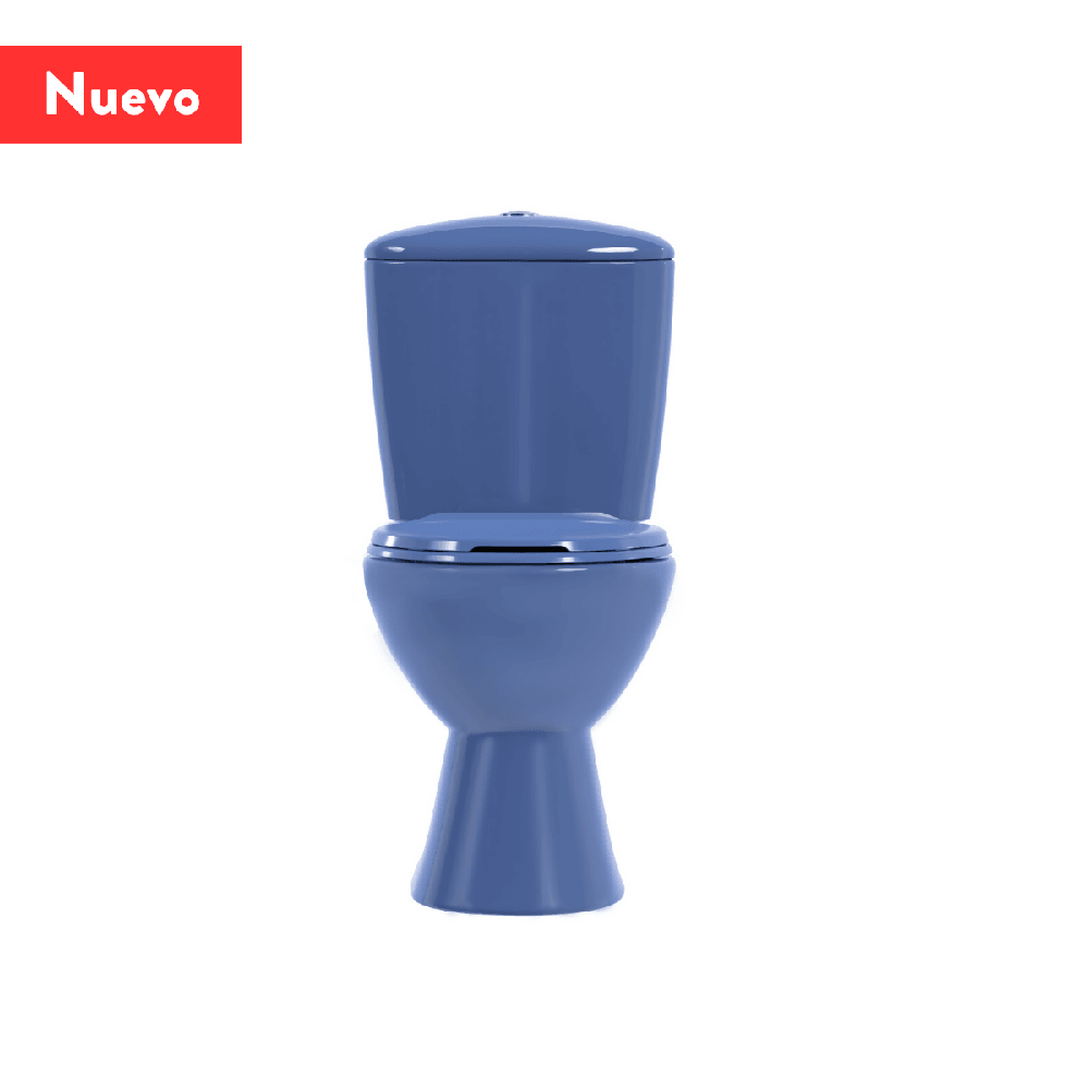 Sanitario Corona Manantial Pro Redondo Azul - VIRTUAL MUEBLES