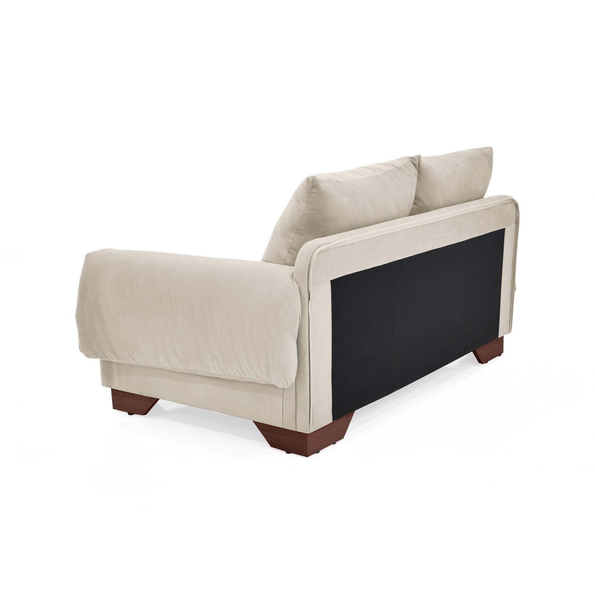 Sofa 2 Puestos Daytona Tela Taupe - VIRTUAL MUEBLES