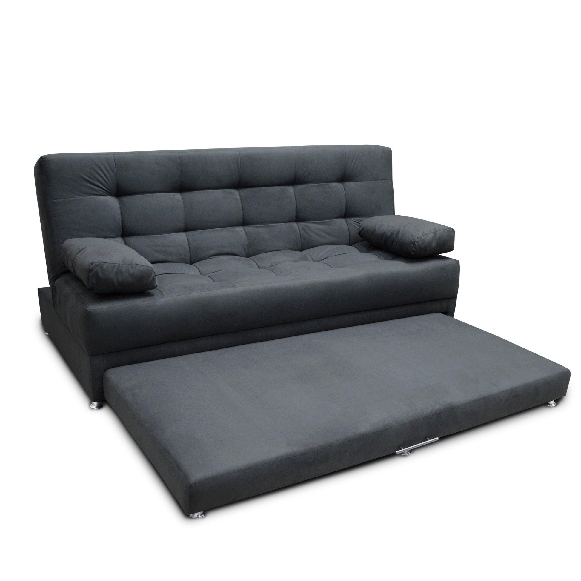 Sofacama Tarima Matter Tela Gris - VIRTUAL MUEBLES