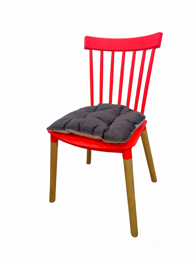 Cojin Para Silla Doble Faz Tela Pet-friendly - Cafe y Beige x4